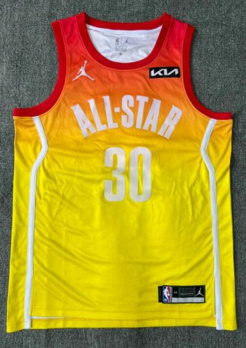 30 Curry 2023 Nba all stars game Team Giannis jersey yellow